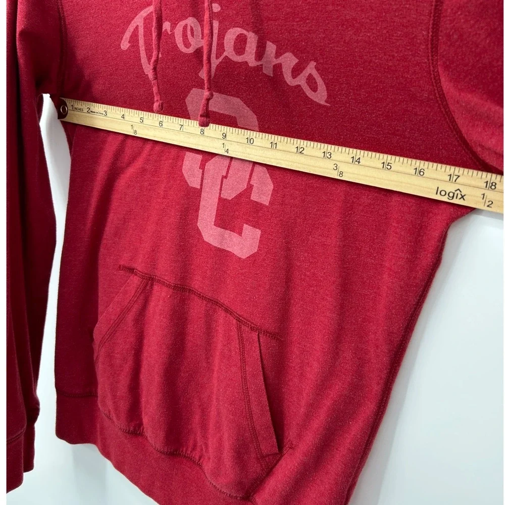 Nike USC Trojans Women Medium Red Pullover Hoodie Sweatshirt Graphic SC Logo